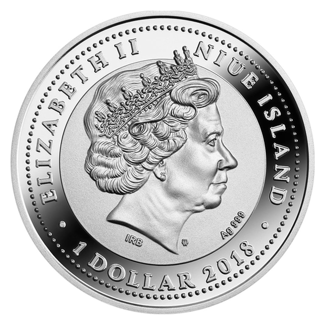 2018 $1 Year of the Dog - Pure Silver Coin