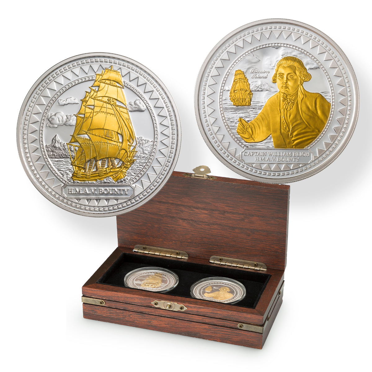 2009 H.M.A.V Bounty and Captain William Bligh - Pure Silver 2 Coin Set