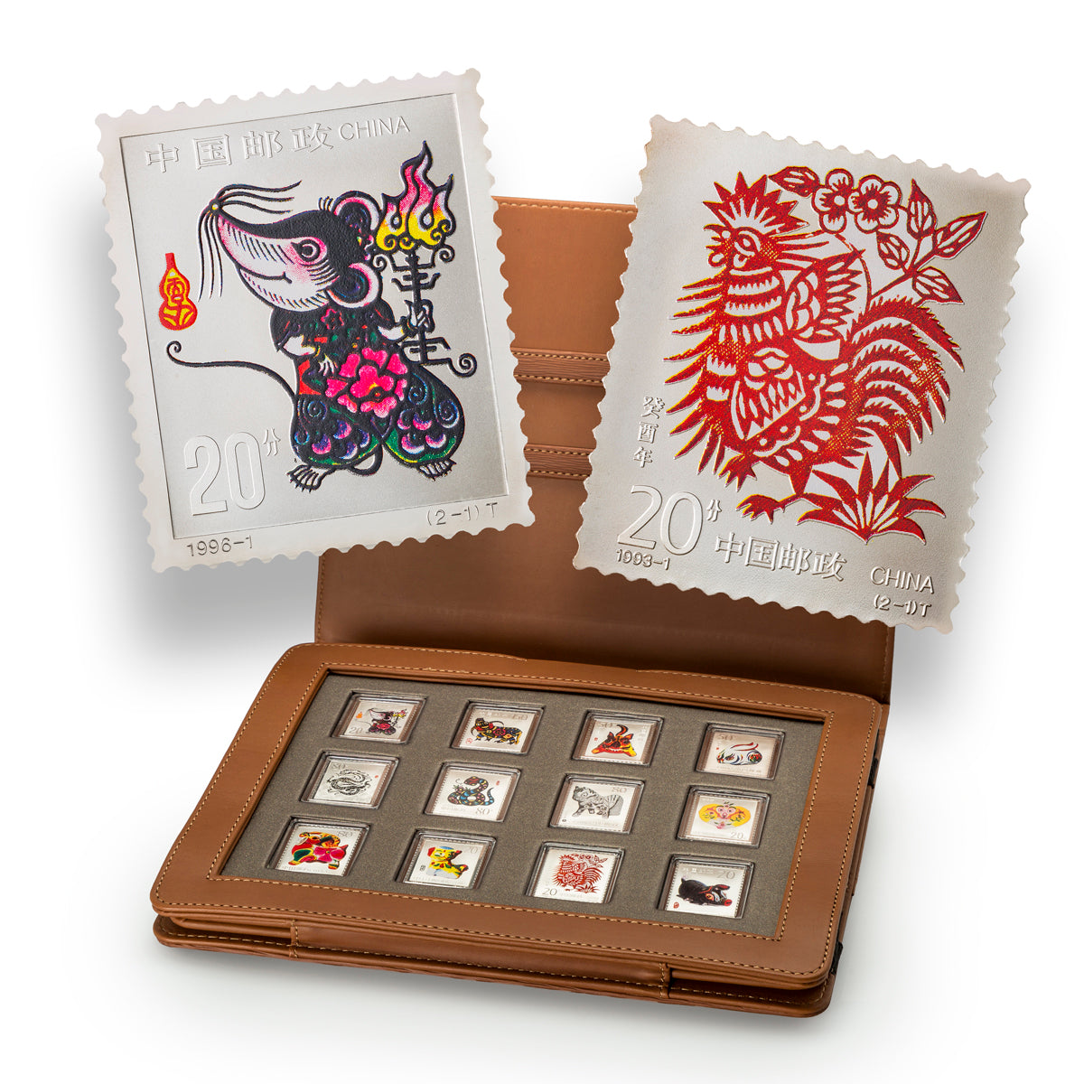 1992-2003 Chinese Zodiac Silver - Pure Silver 12 Stamp Set