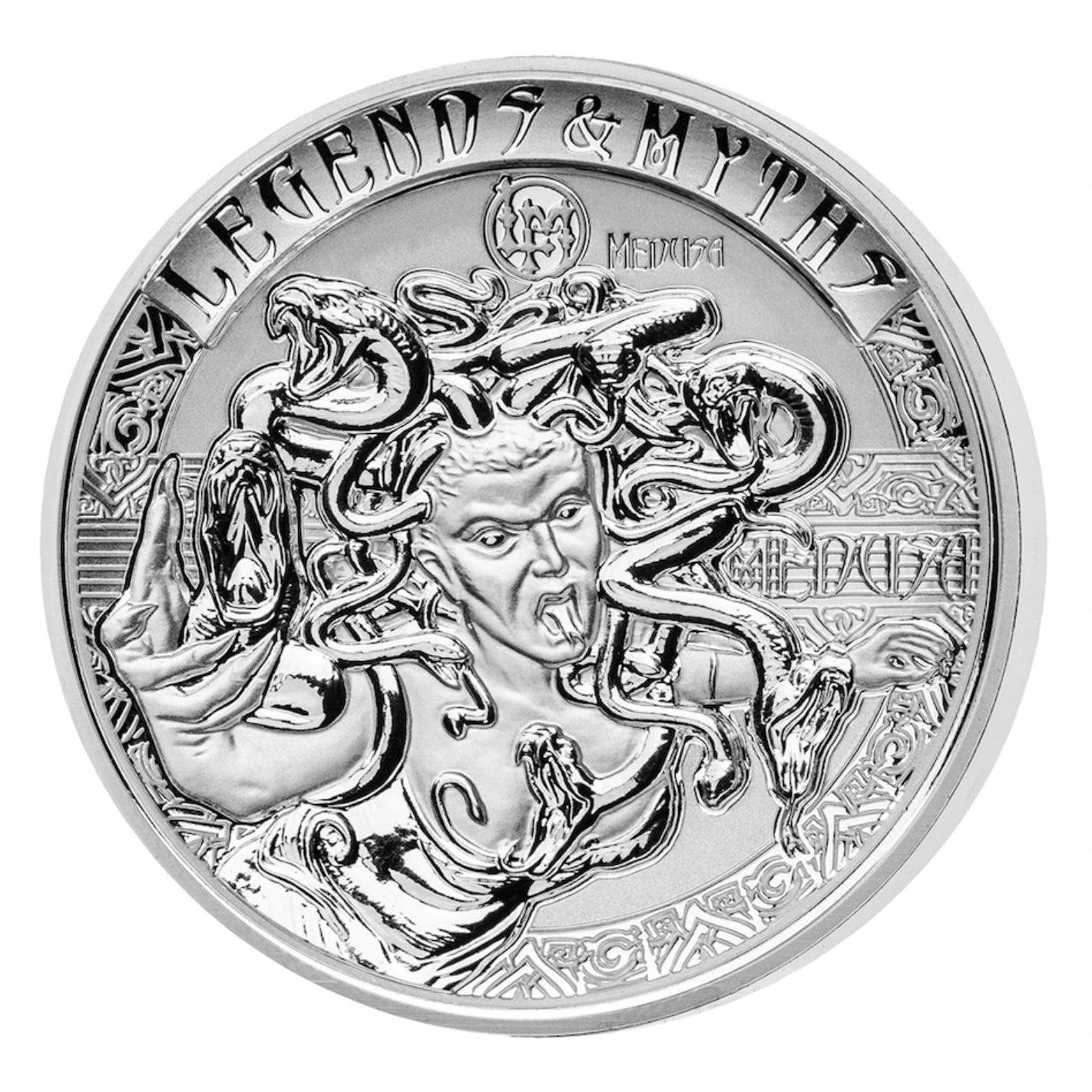 2018 $5 Legends & Myths: Medusa - Pure Silver Coin