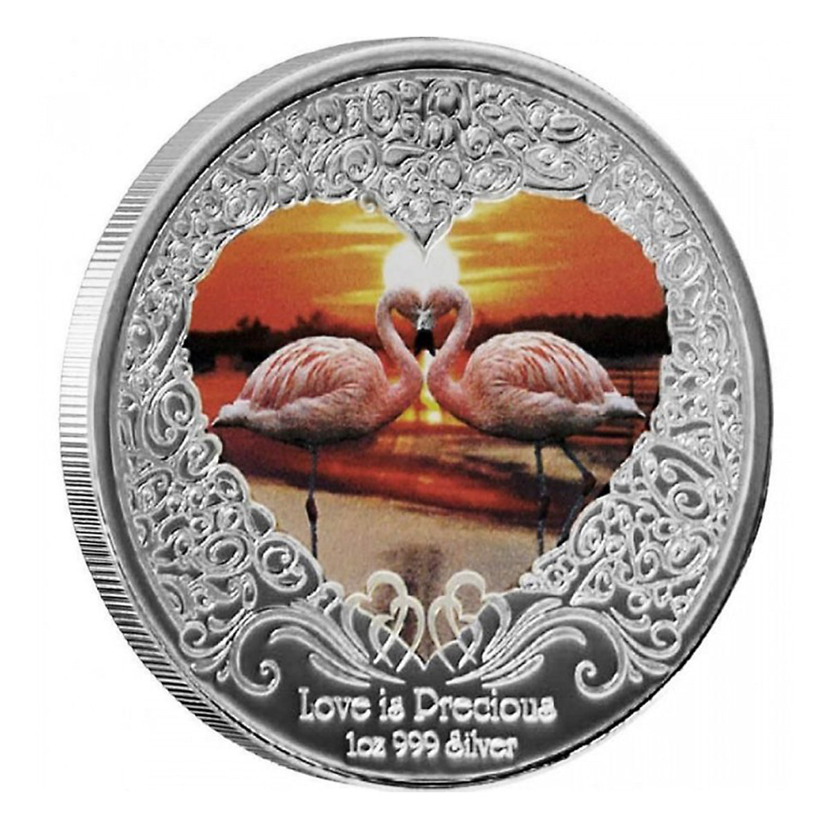 2011 $2 Love is Precious: Flamingos - Pure Silver Coin