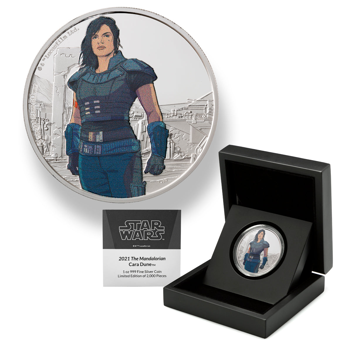 2021 $2 Star Wars The Mandalorian: Cara Dune - Pure Silver Coin