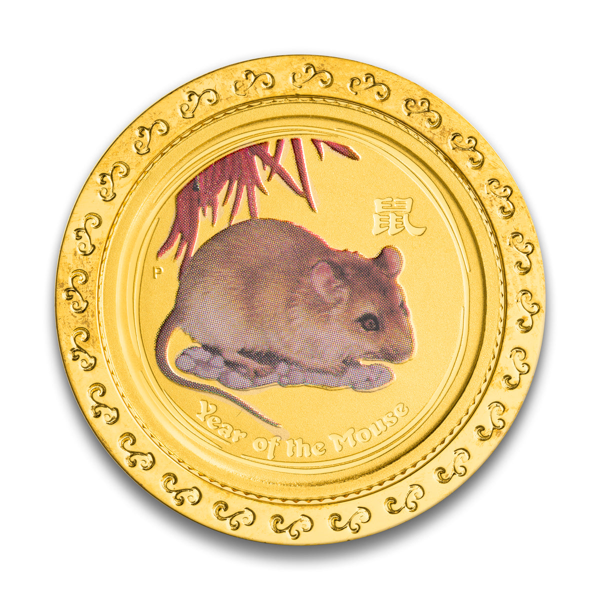 2008 $15 $1 Chinese Zodiac Coloured Year of the Rat - Pure Gold & Silver 2 Coin Set