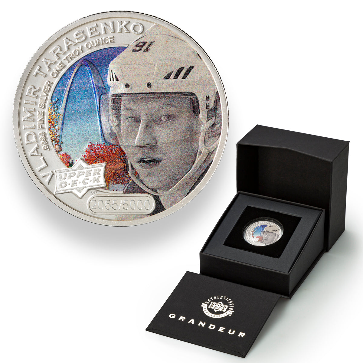 2017 $5 Grandeur Upper Deck: Vladimir Tarasenko - Pure Silver Coin