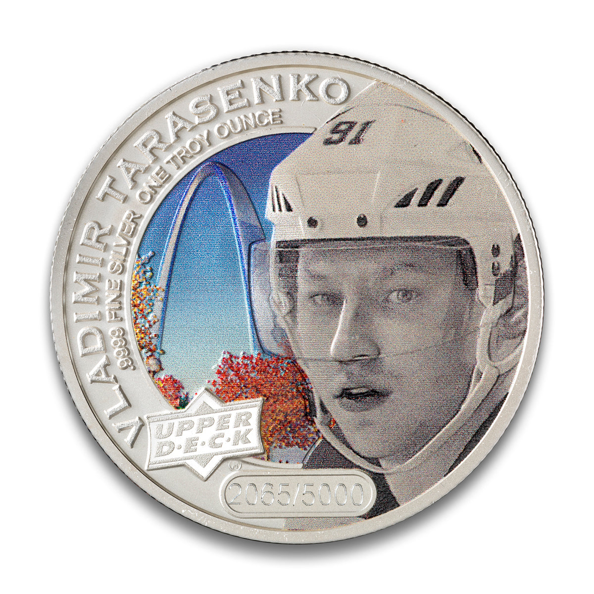 2017 $5 Grandeur Upper Deck: Vladimir Tarasenko - Pure Silver Coin