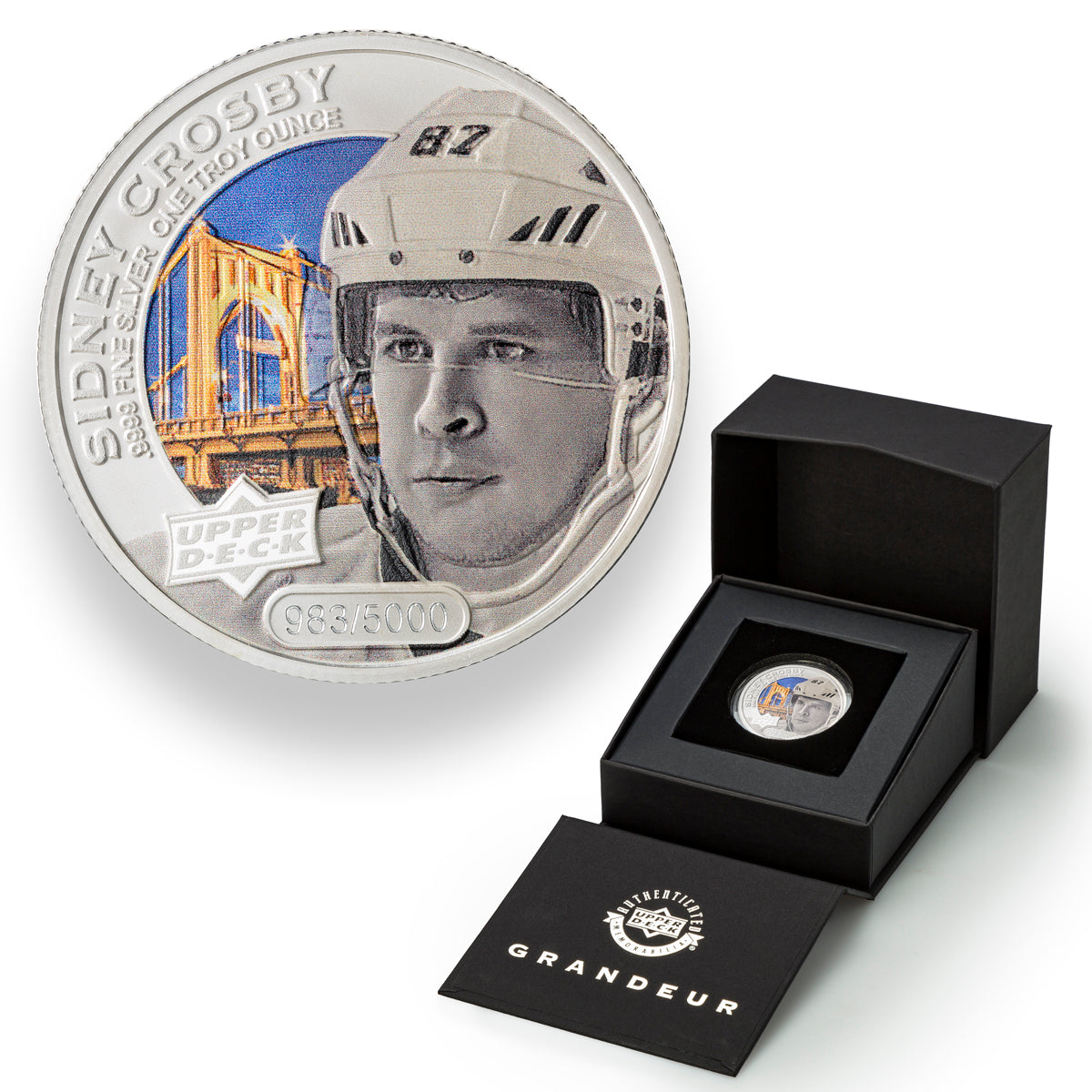 2017 $5 Grandeur Upper Deck: Sidney Crosby - Pure Silver Coin