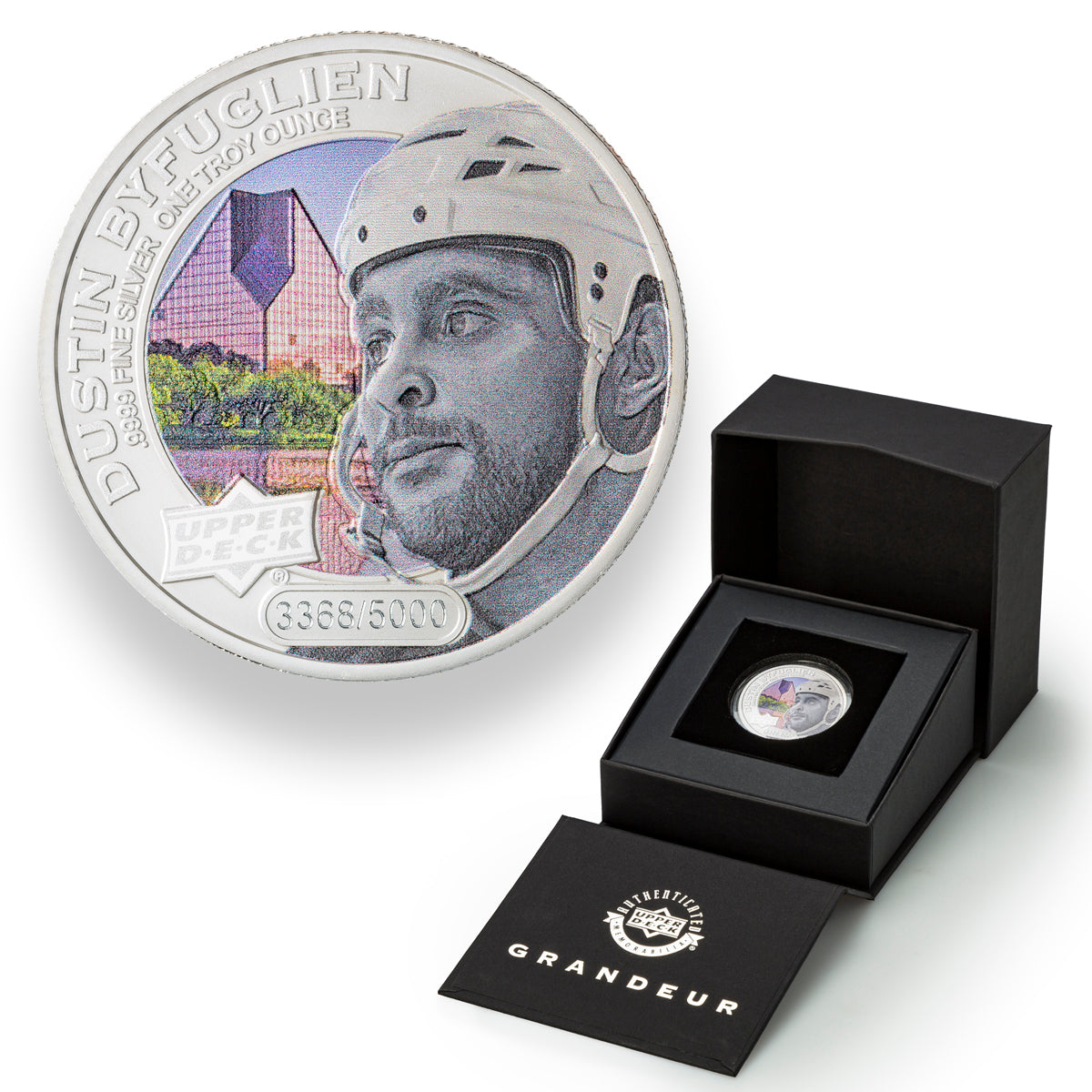 2017 $5 Grandeur Upper Deck: Dustin Byfuglien - Pure Silver Coin