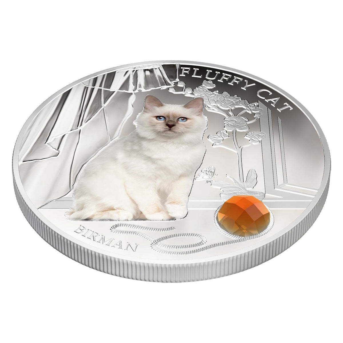 2013 $2 Fluffy Cat: Birman - Pure Silver Coin