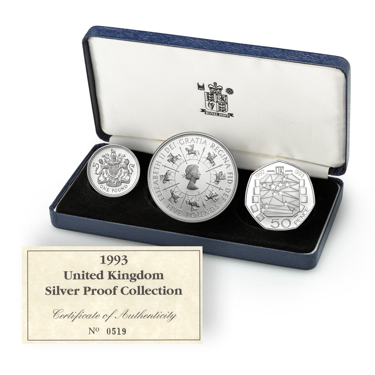 1993 $1 United Kingdom Silver Proof Collection - Sterling Silver Set