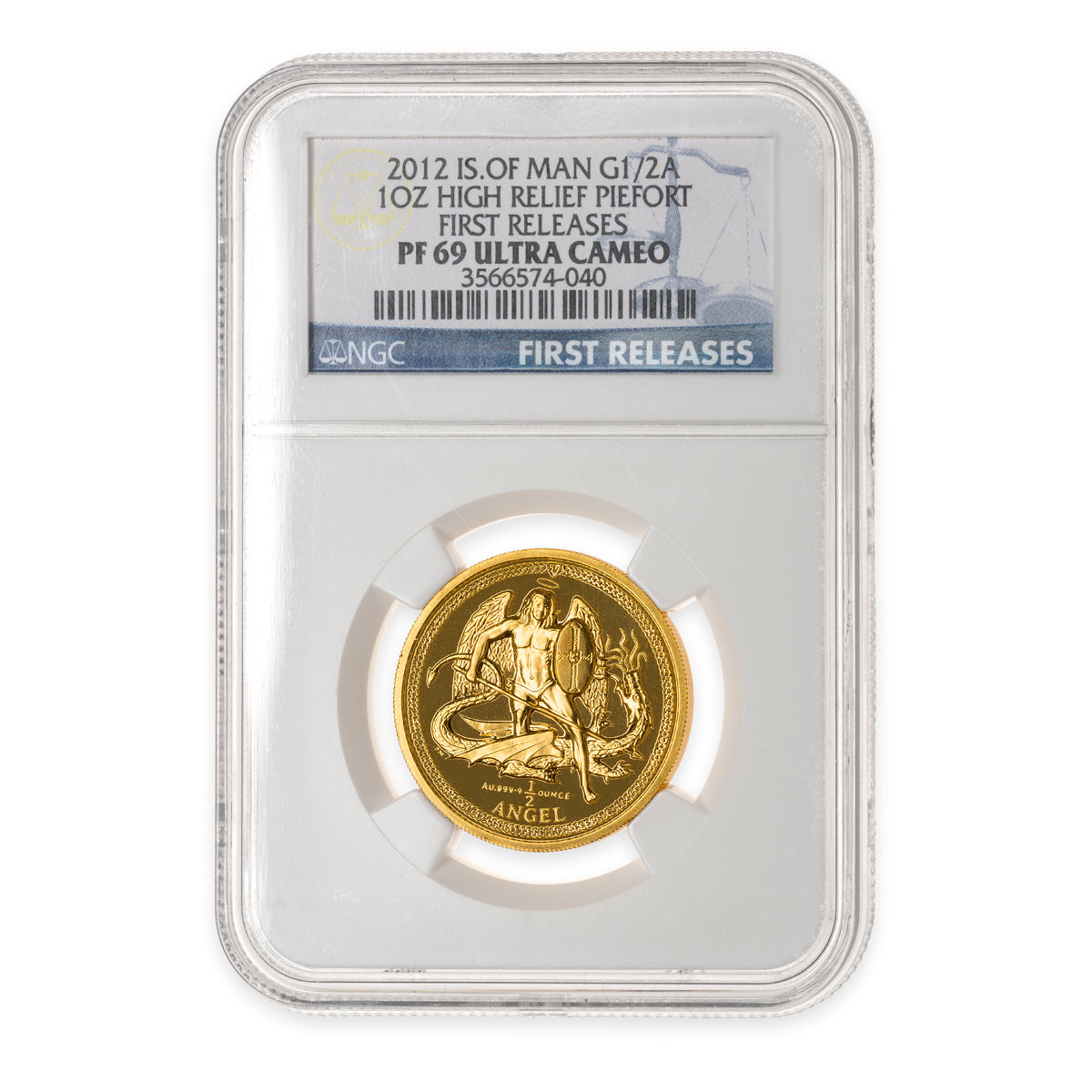 2012 High Relief Angel Piedfort - Pure Gold Coin