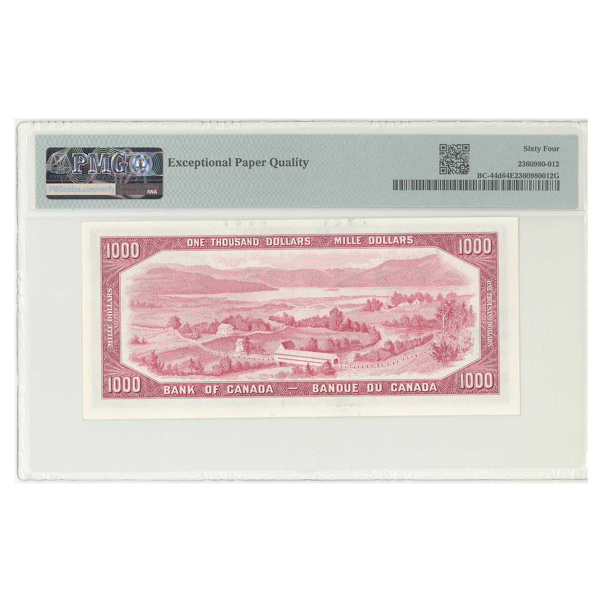 $1000 1954 Modified Series BC-44d English Consecutive Lawson-Bouey Prefix A/K BCS CUNC-64