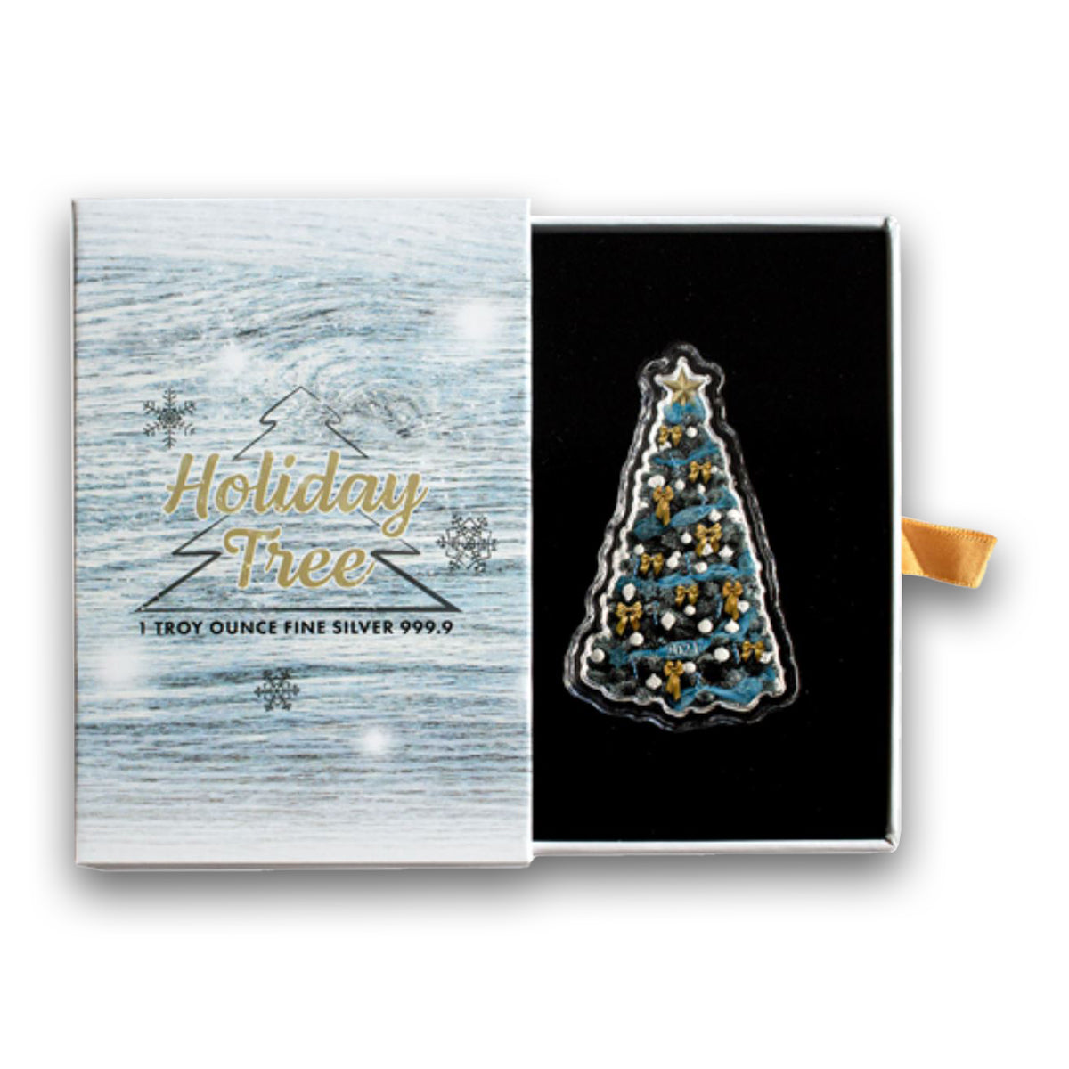 2021 $2 Shaped Holiday Tree - Pure Silver Coin