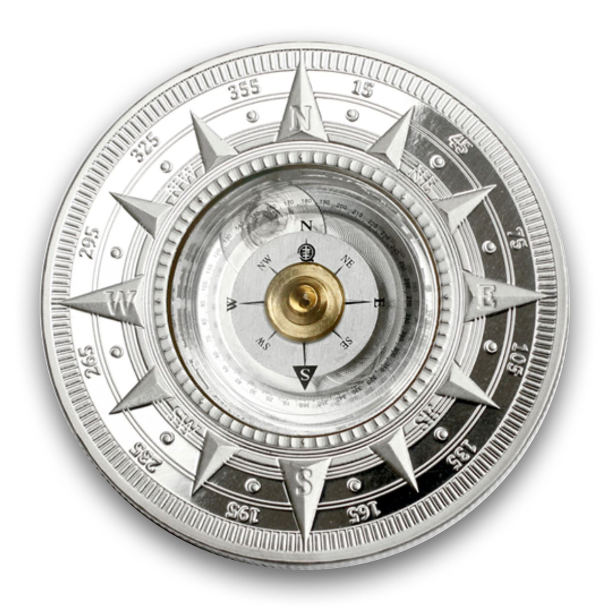 2020 $5 The Great Outdoors: Compass - Pure Silver Coin