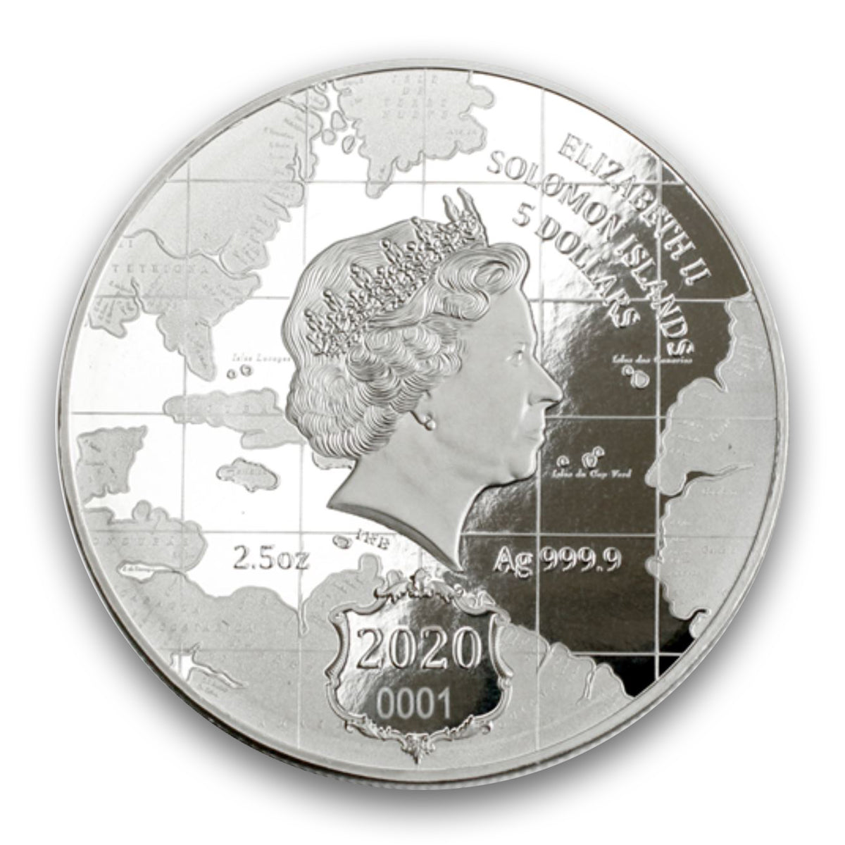 2020 $5 The Great Outdoors: Compass - Pure Silver Coin