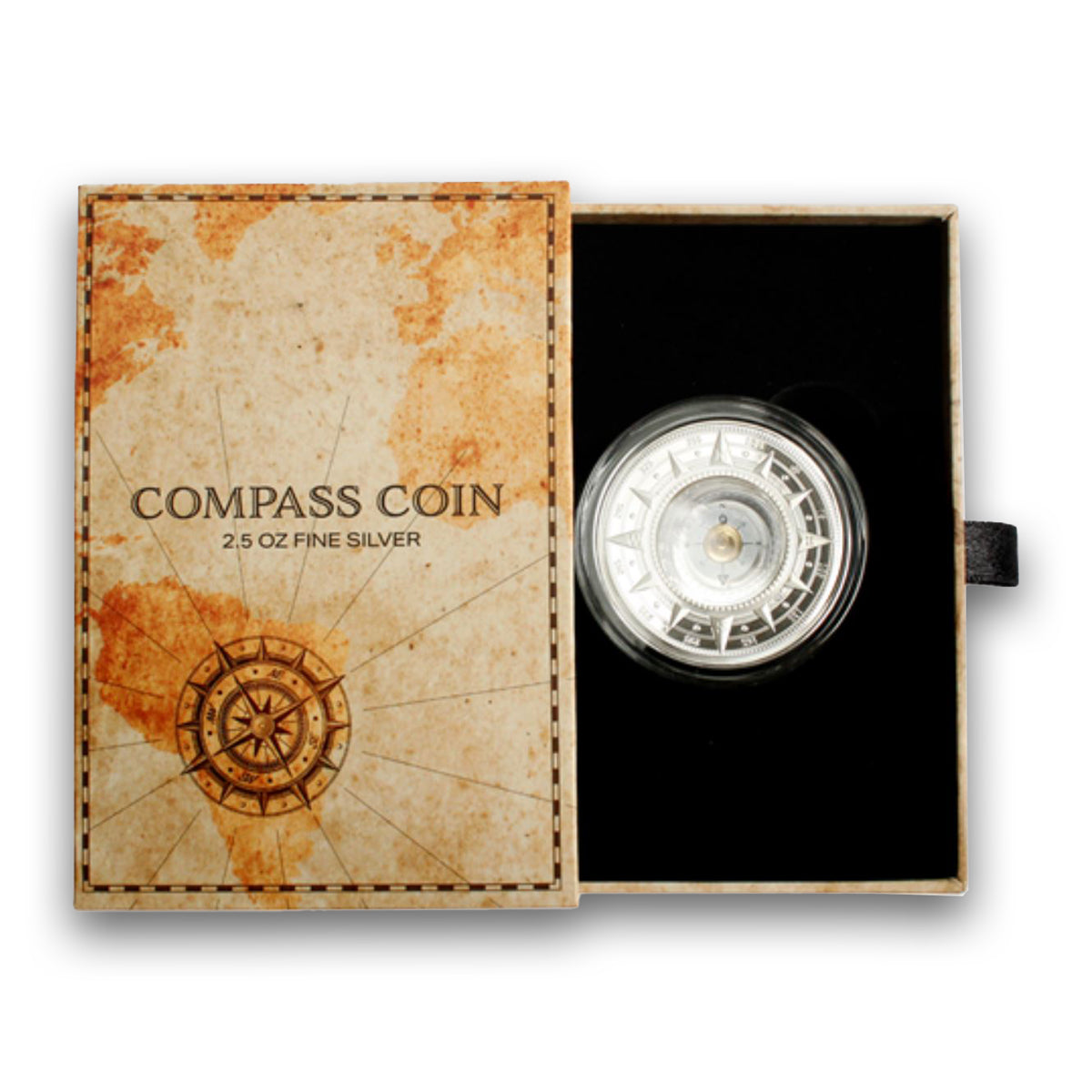 2020 $5 The Great Outdoors: Compass - Pure Silver Coin