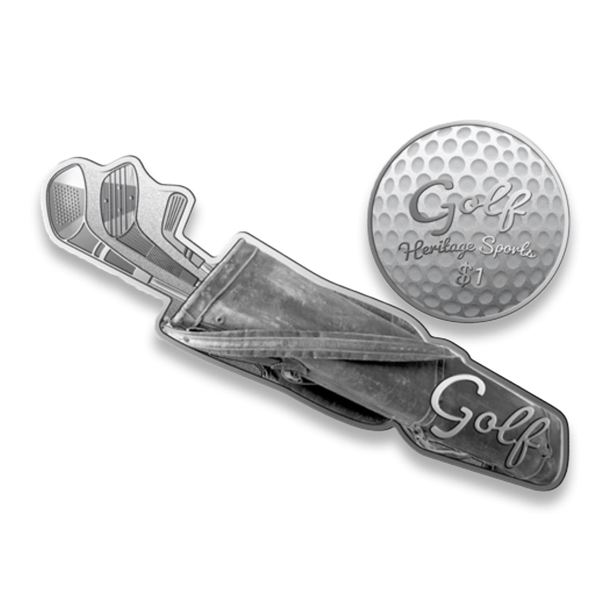 2022 $1 Heritage Sports: Golf - Pure Silver Coin