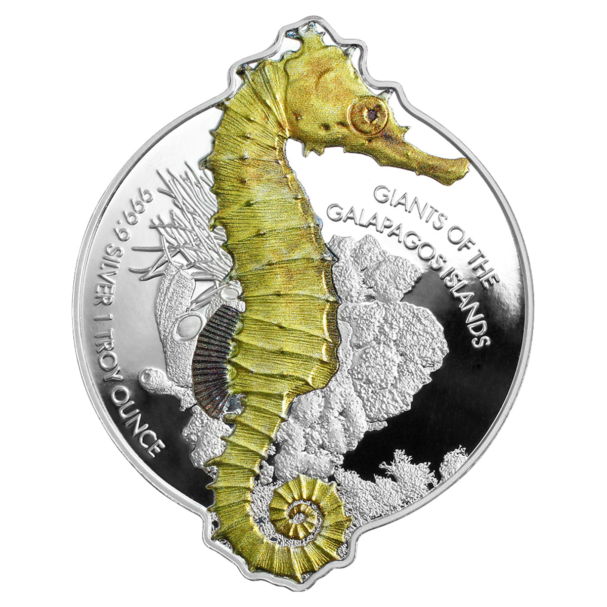 2020 $2 Giants of the Galapagos Islands: Giant Seahorse - Pure Silver Coin