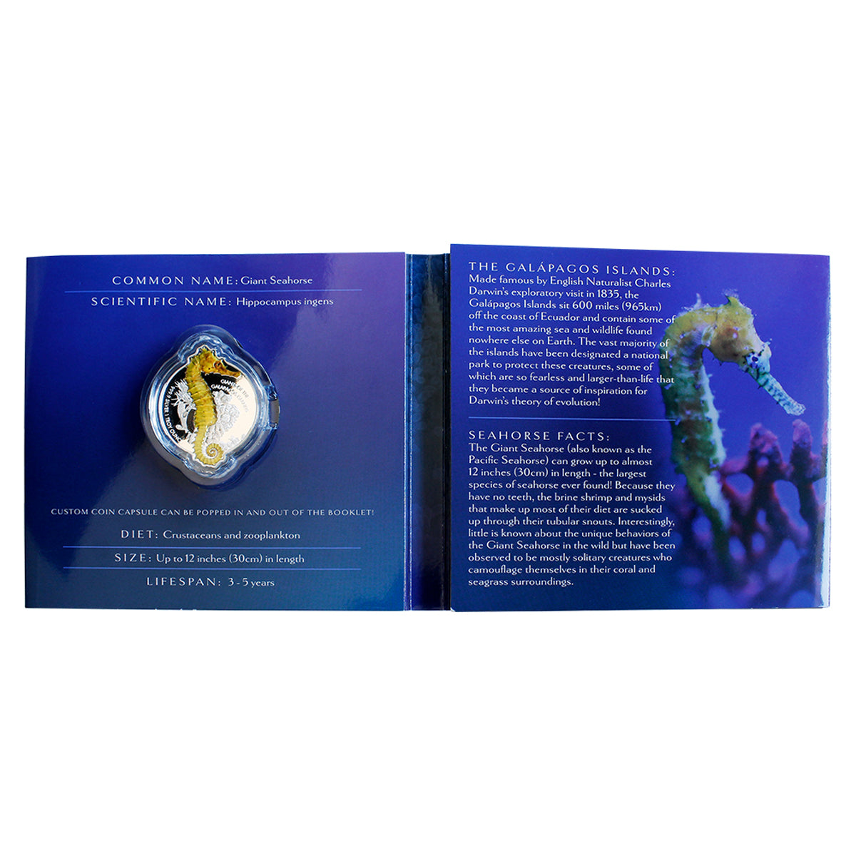 2020 $2 Giants of the Galapagos Islands: Giant Seahorse - Pure Silver Coin