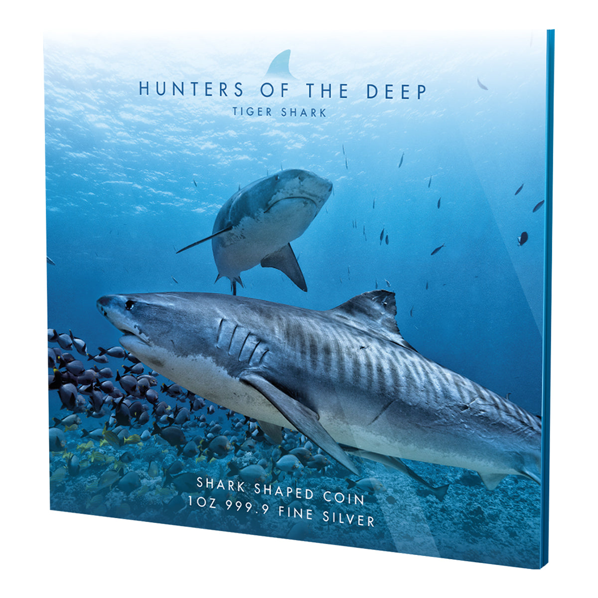 2020 $2 Hunters of the Deep: Tiger Shark - Pure Silver Shaped Coin