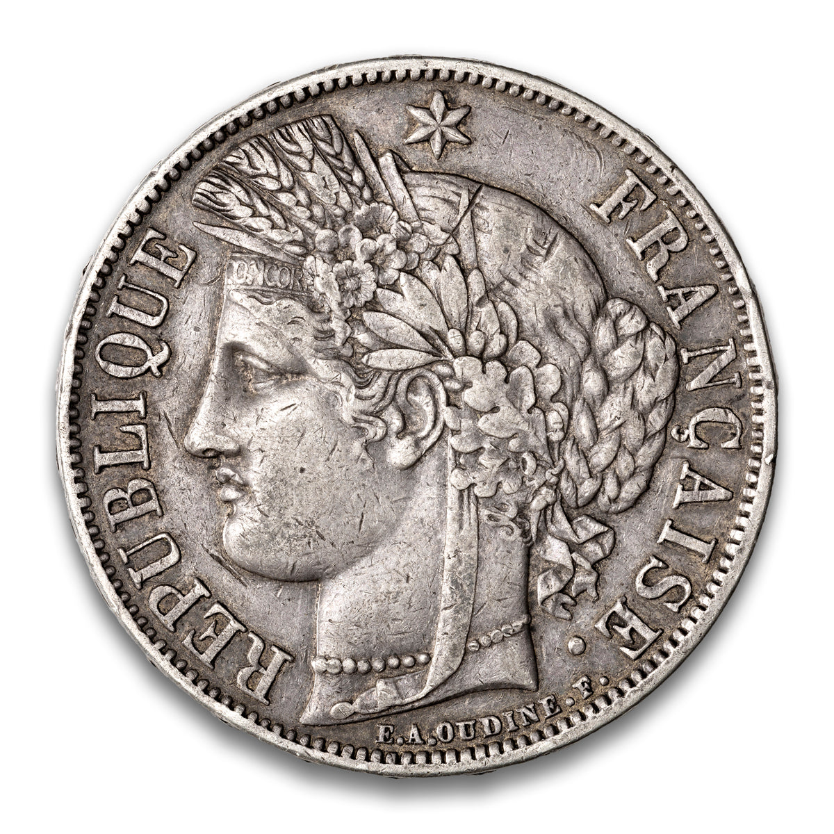 France Silver 5 Francs 1870 A