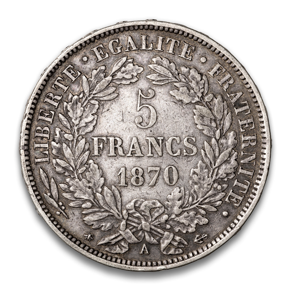 France Silver 5 Francs 1870 A