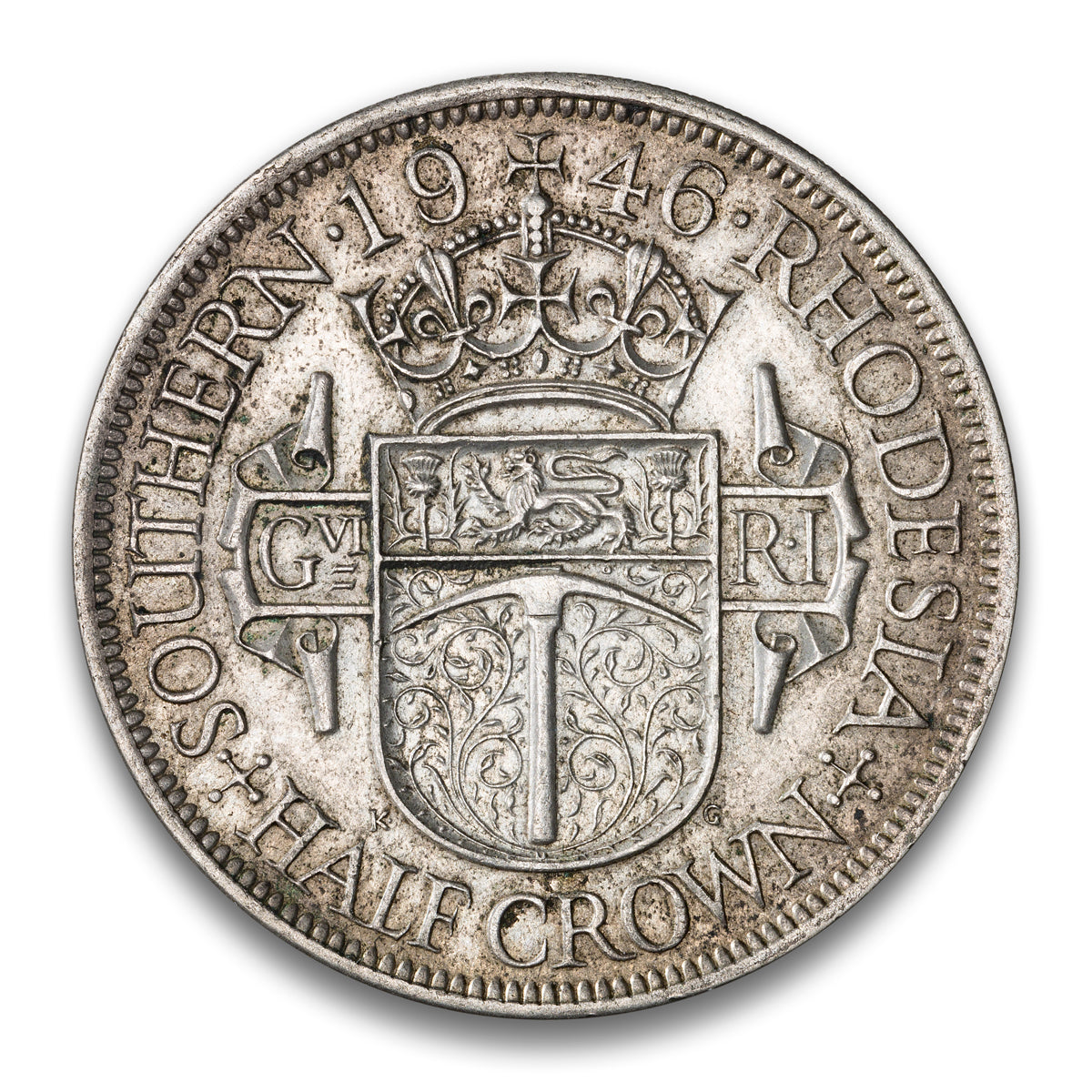 Southern Rhodesia Silver 1/2 Crown 1946