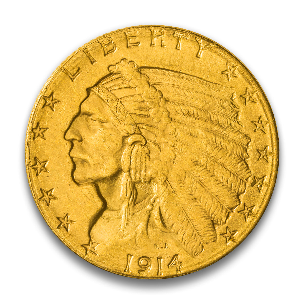 United States $2.5 Gold 1914 D