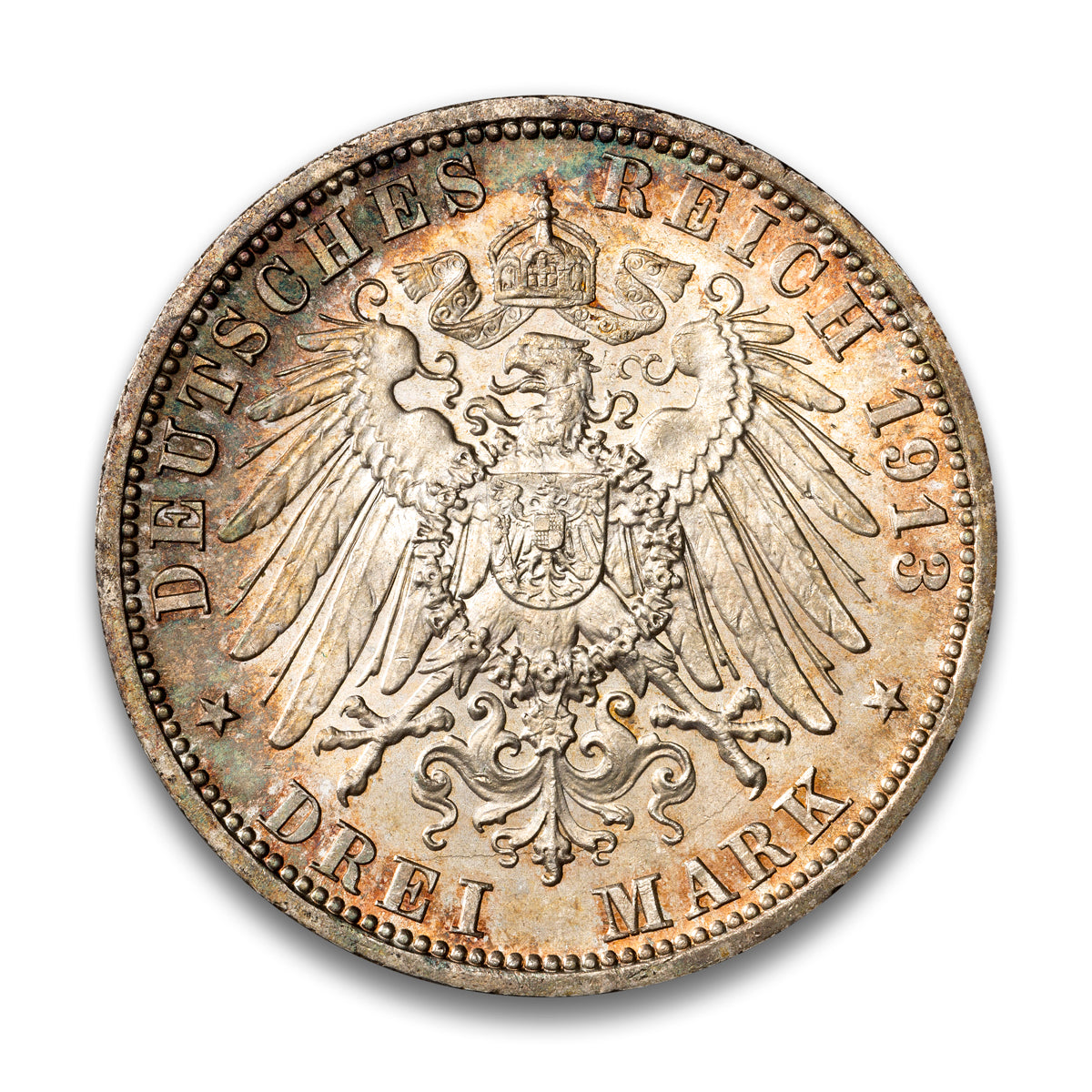 German States-Prussia Silver 5 Marks 1913 A