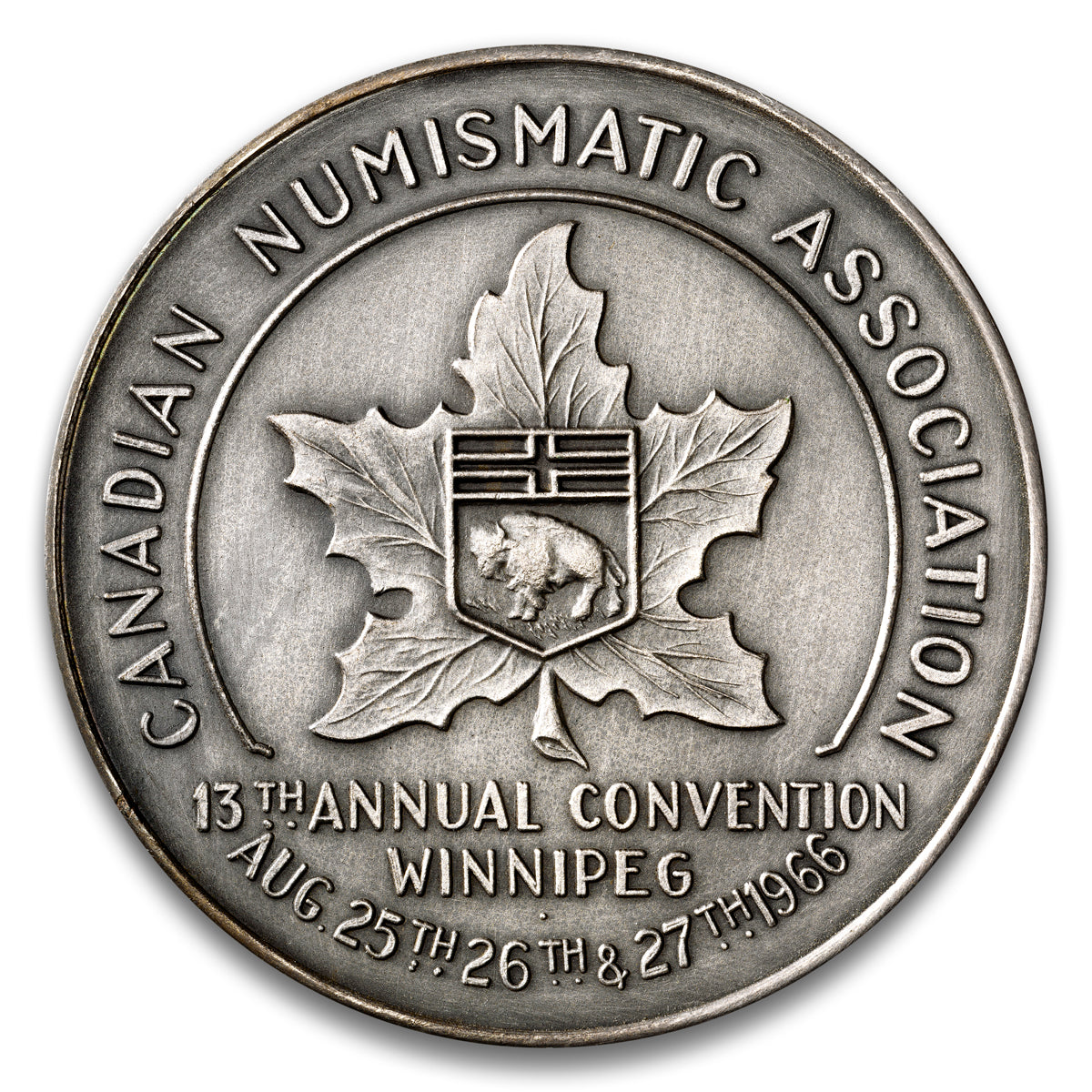 Winnipeg, MB Canadian Numismatic Association Silver medal 1966