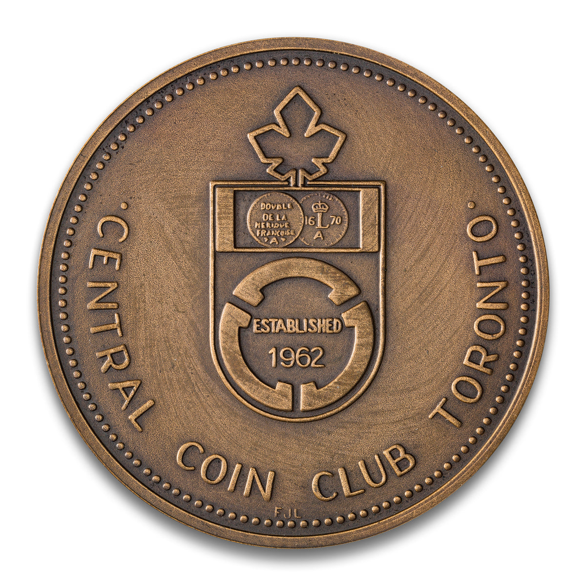 Set of 2 Central Coin Club Toronto, ON Base medal