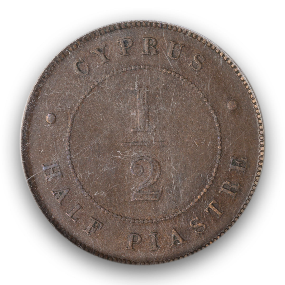 Cyprus Bronze 1/2 Piastre 1891