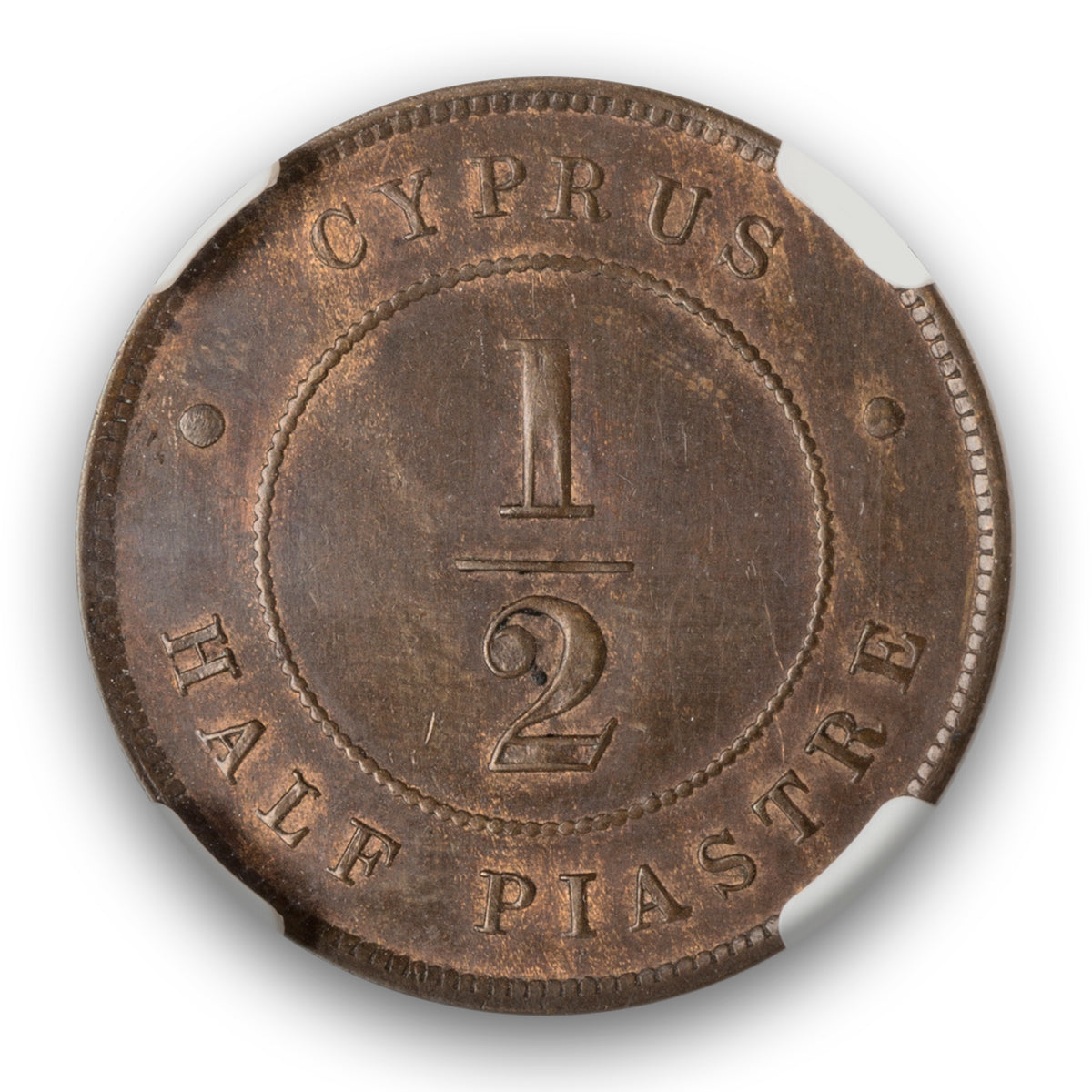 Cyprus Bronze 1/2 Piastre 1879