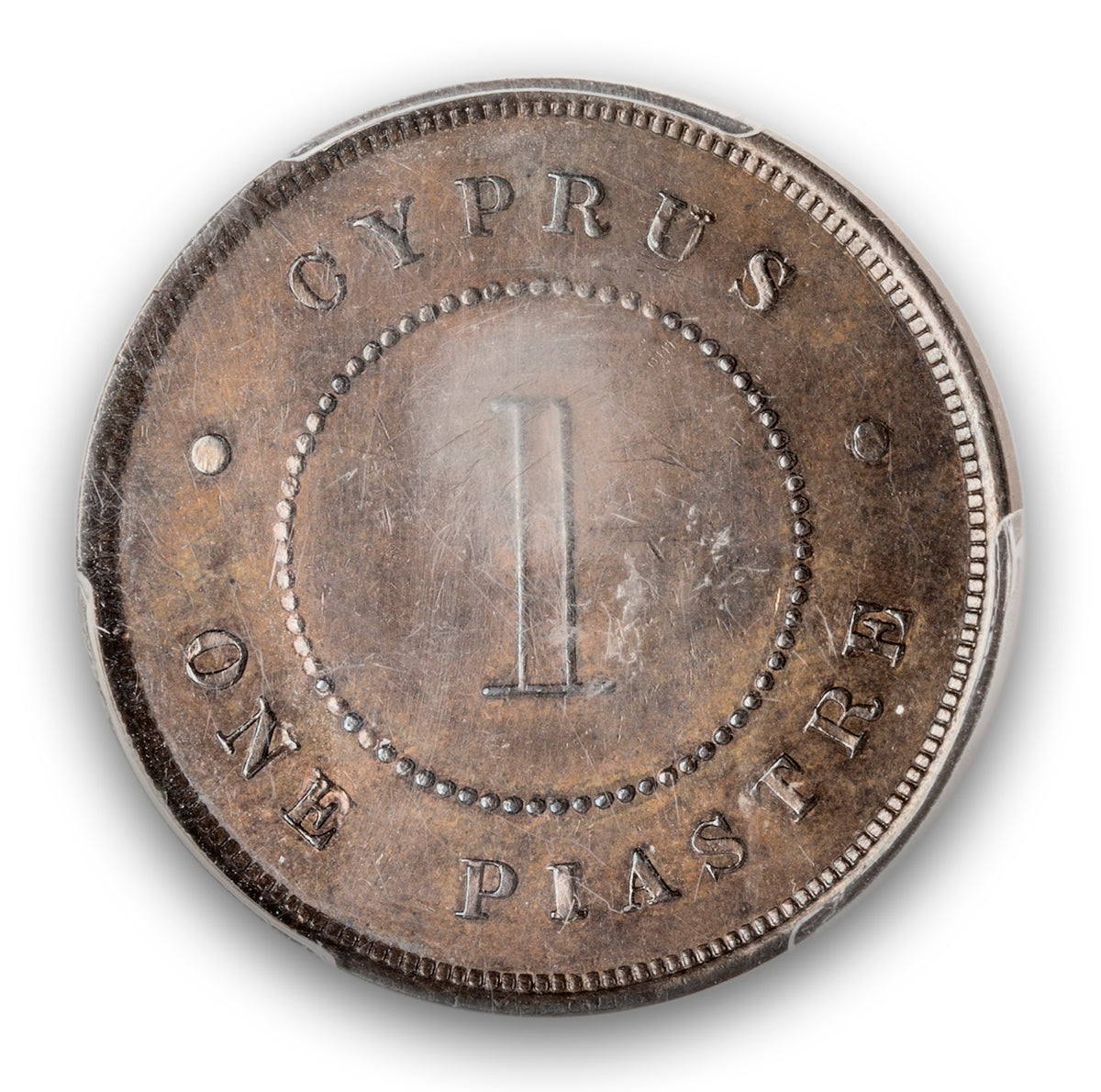 Cyprus Bronze 1 Piastre 1879