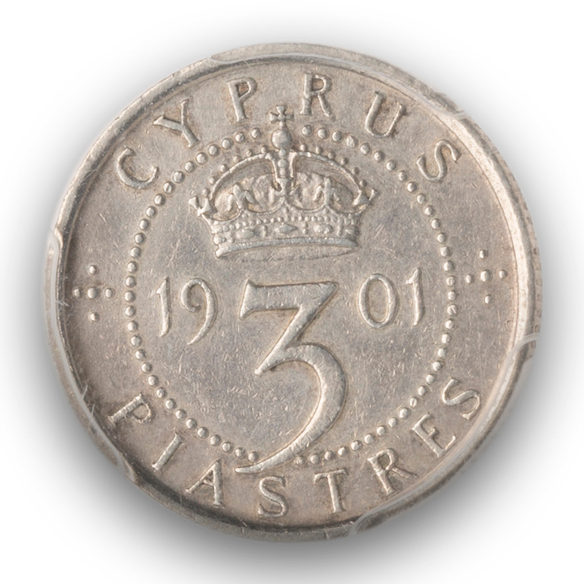 Cyprus Silver 3 Piastre 1901