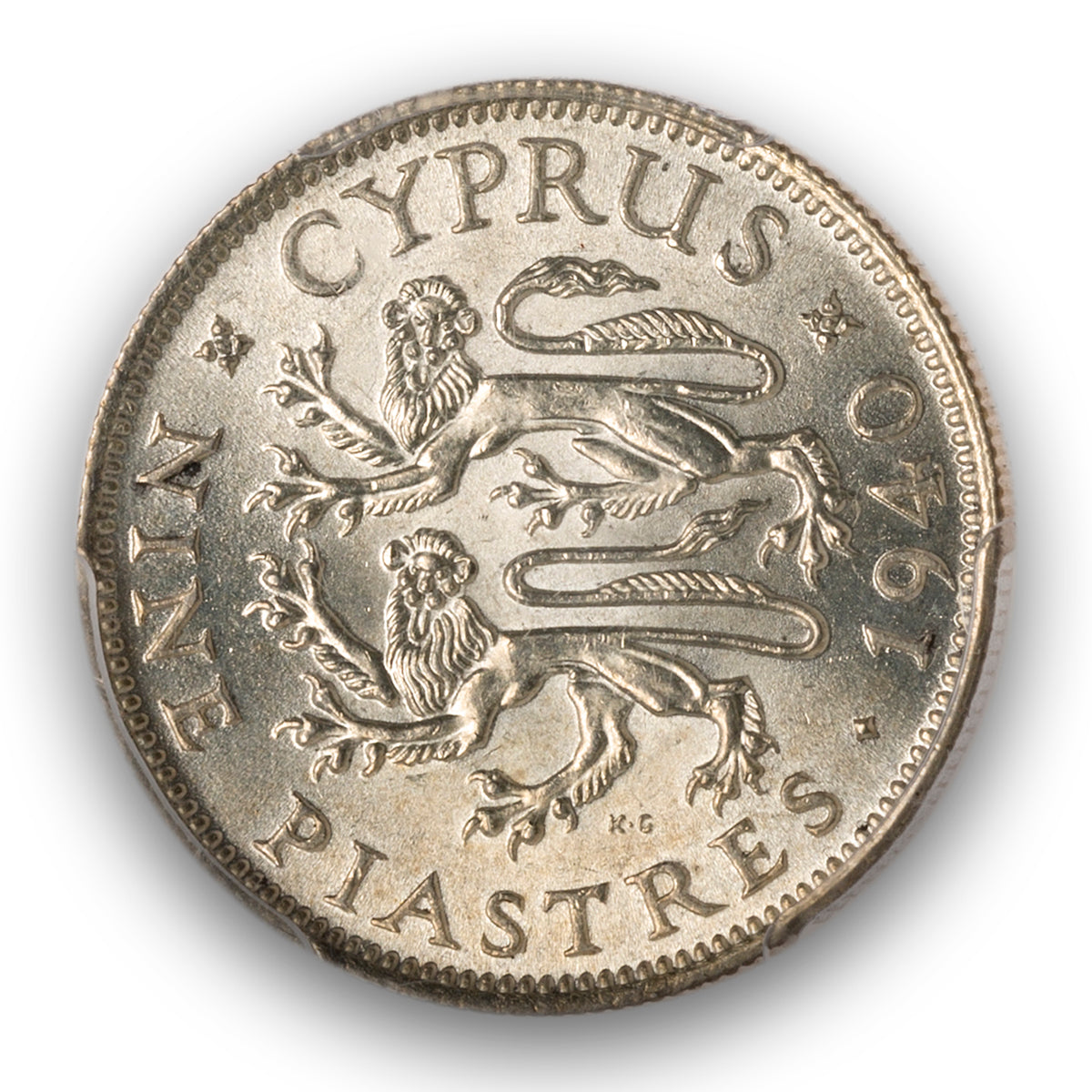 Cyprus Silver 9 Piastre 1940