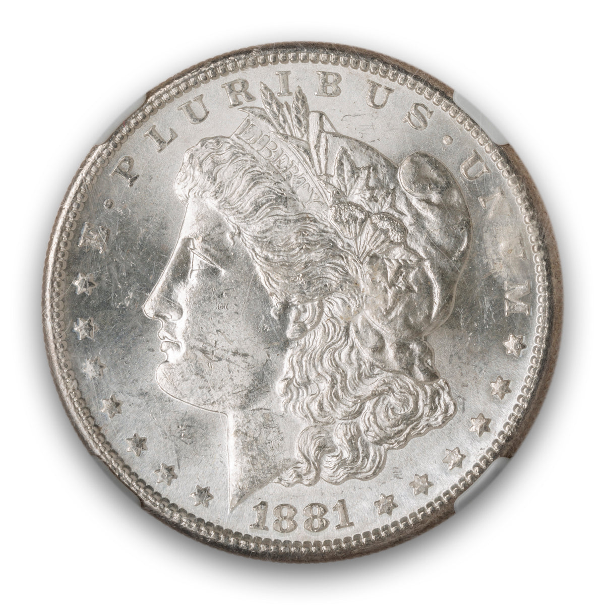 US $1 1881S Morgan Dollar NGC MS-62