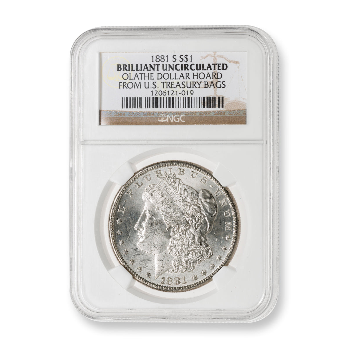 US $1 1881S Morgan Dollar NGC numisBU