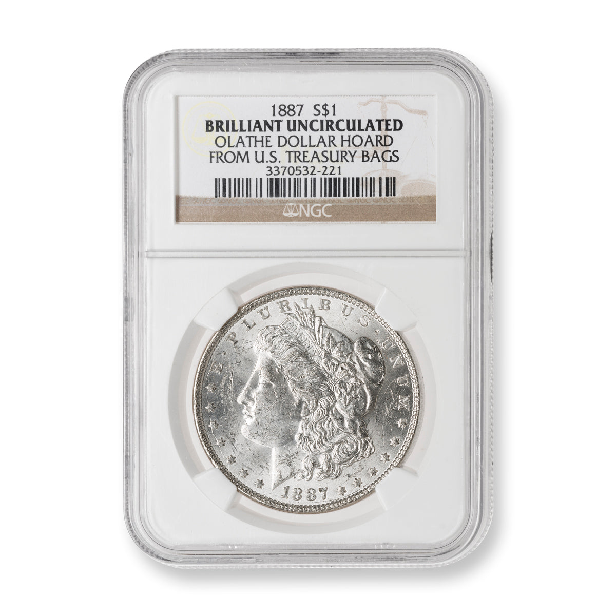 US $1 1887 Morgan Dollar NGC numisBU