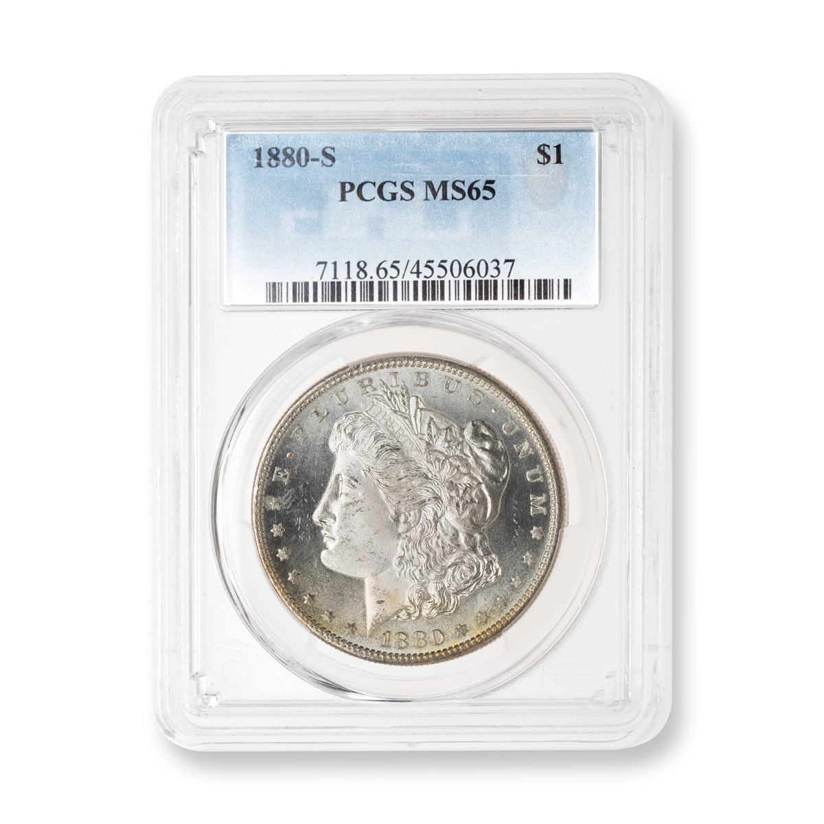 US $1 1880S Morgan Dollar PCGS MS-65