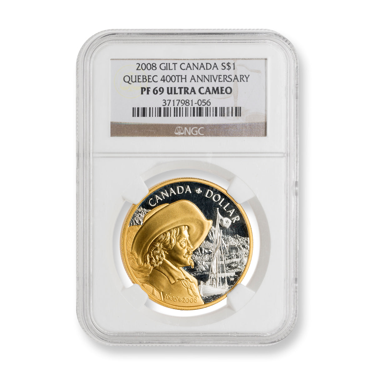 $1 2008 Ultra Cameo Quebec 40th Anniversary NGC PR-69