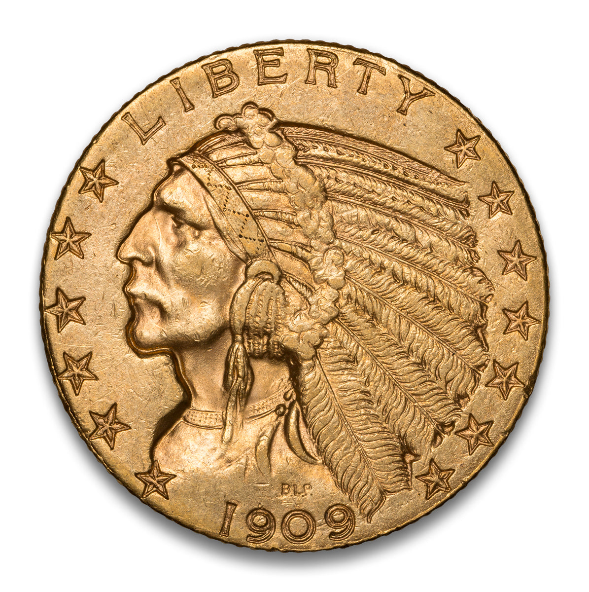 US $5 1909D Half Eagle EF-45