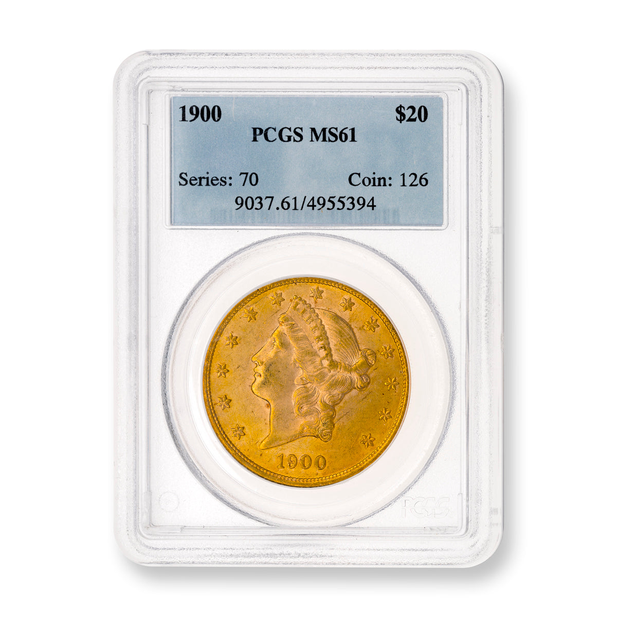 US $20 1900 Double Eagle PCGS MS-61