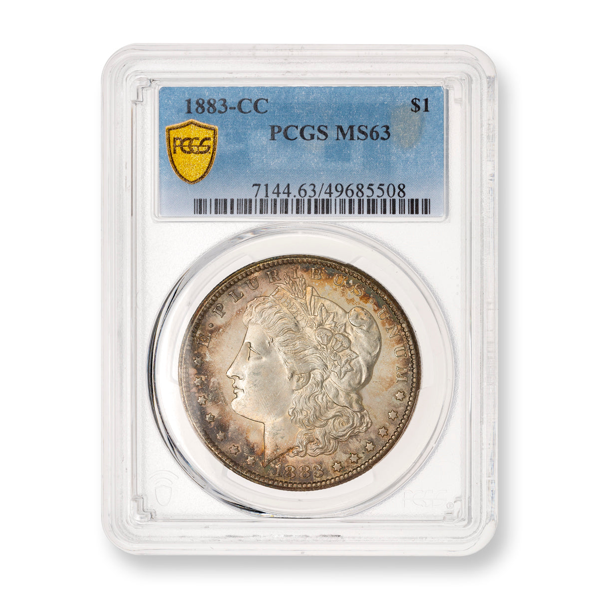 US $1 1883CC Morgan Dollar PCGS MS-63