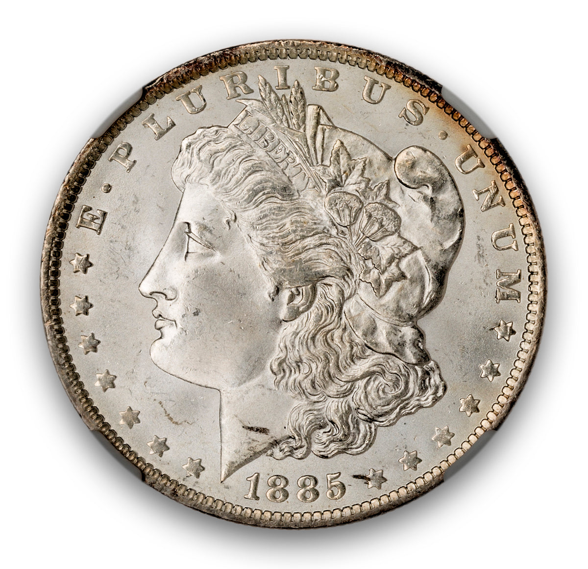 US $1 1885O Morgan Dollar NGC MS-66