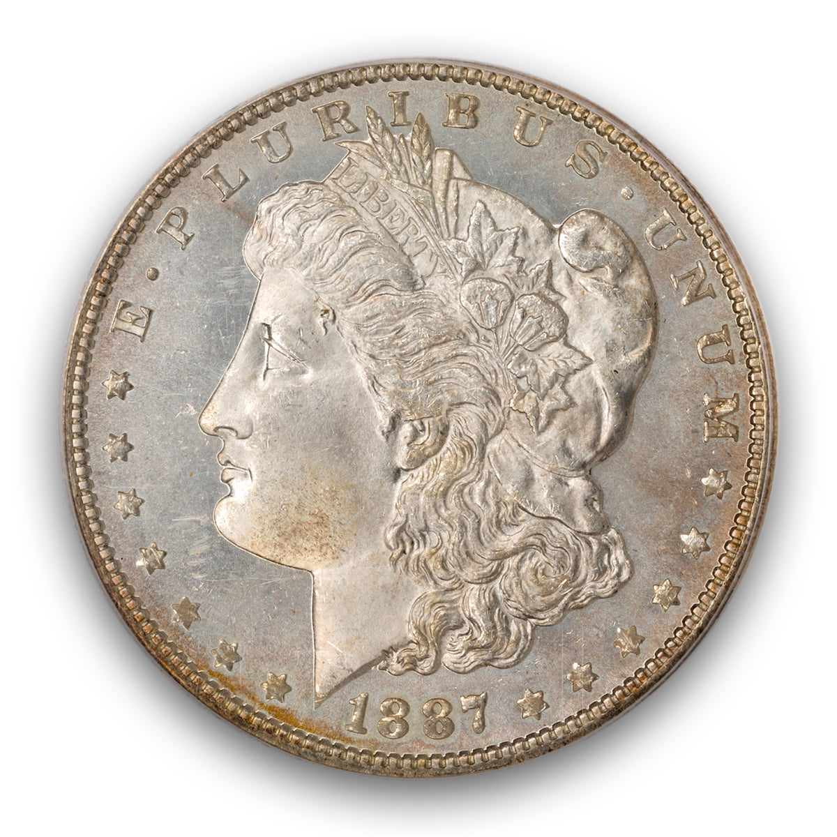 US $1 1887 Morgan Dollar PCGS PL-65