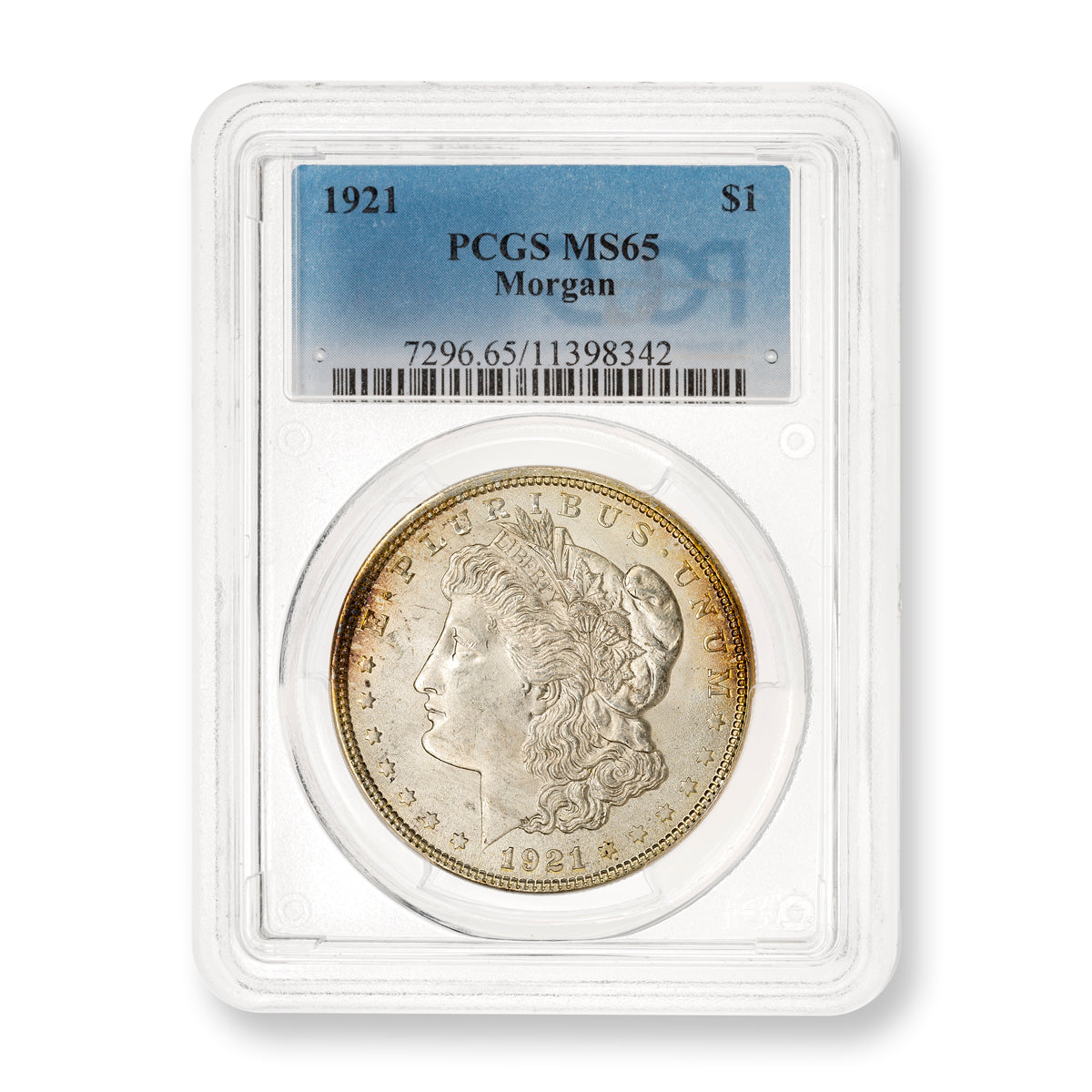 US $1 1921 Morgan Dollar PCGS MS-65