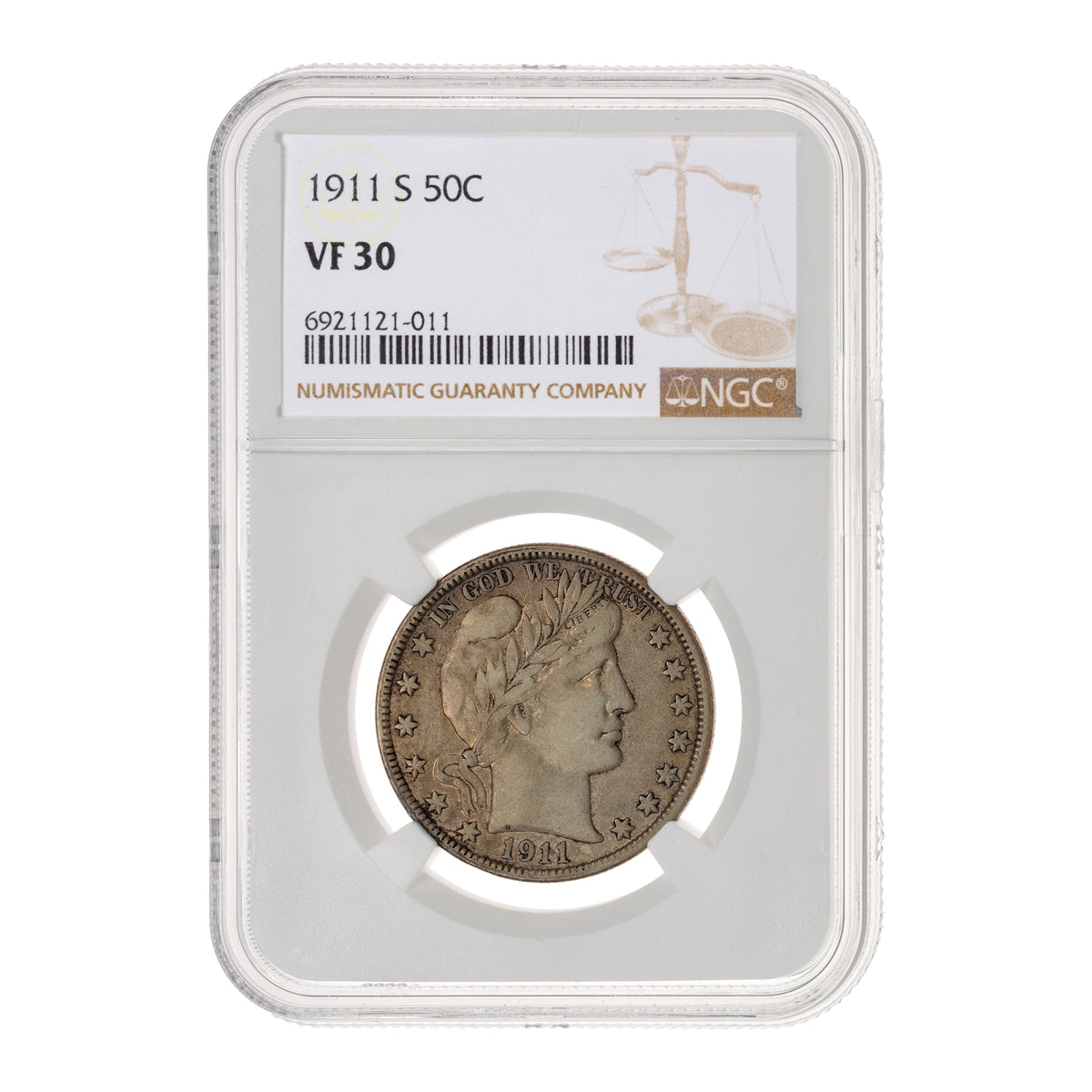 US 50 Cent 1911S NGC VF-30