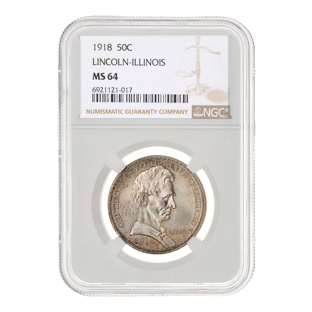 US 50 Cent 1918 NGC MS-64