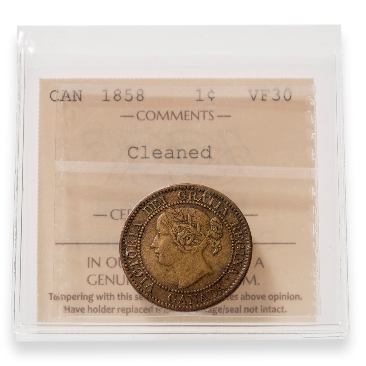 1 Cent 1858 ICCS VF-30