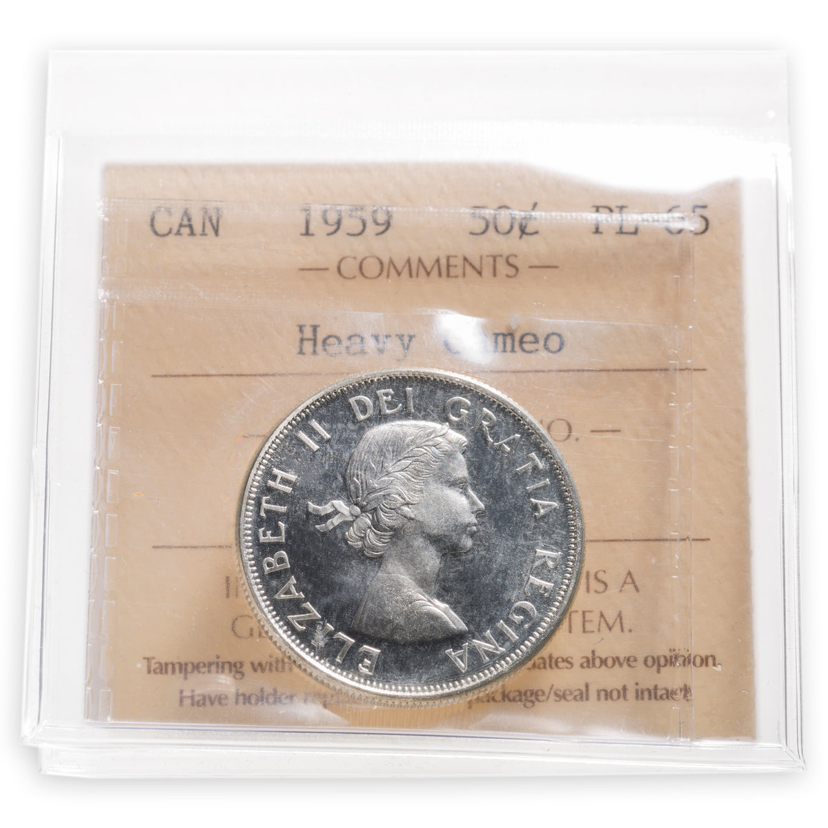 50 Cent 1959 Heavy Cameo ICCS PL-65